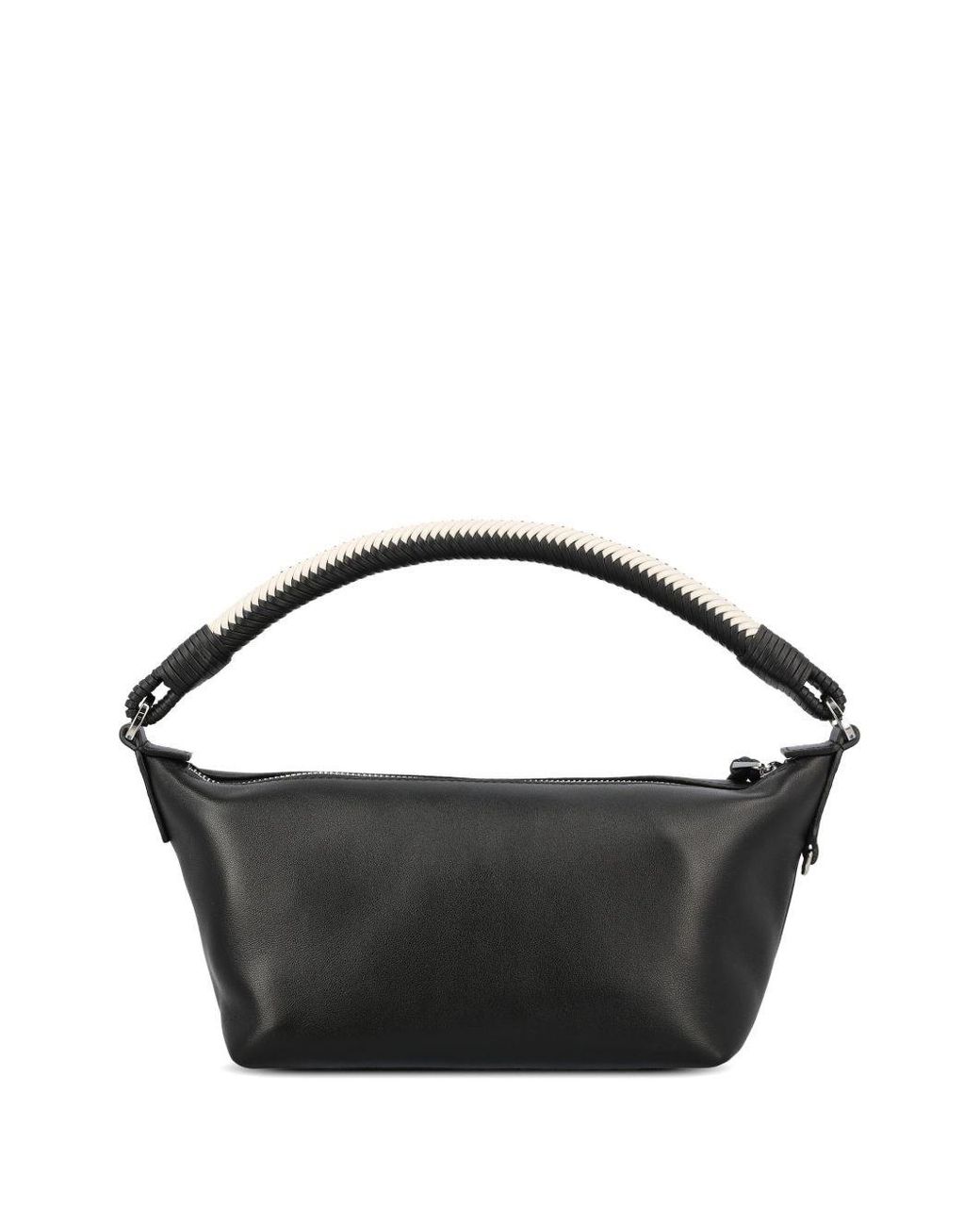 Loewe Black Mini Cala Woven-Handle Leather Shoulder Bag