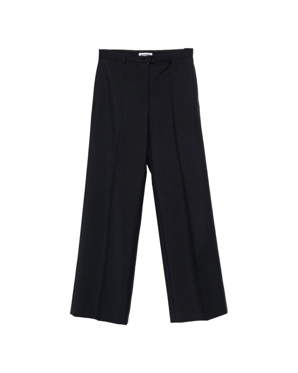 Jil Sander Blue Wool Straight Trousers