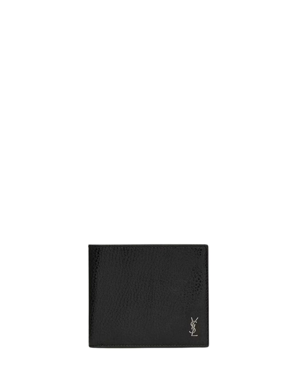 Saint Laurent White Tiny Cassandre East/West Wallet for men