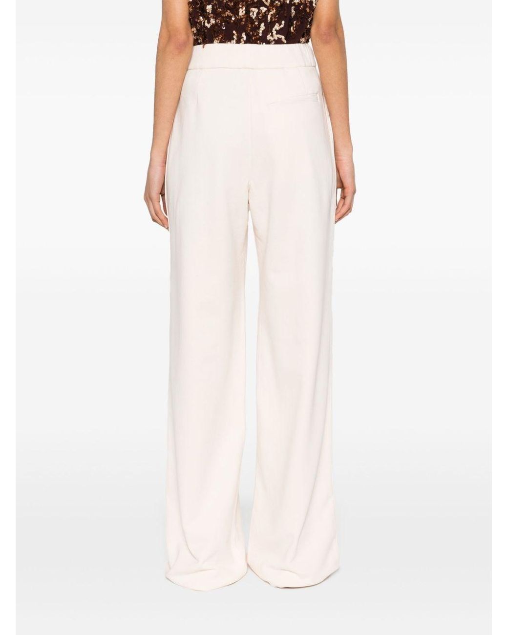 Dries Van Noten White Hartia Cotton Trousers