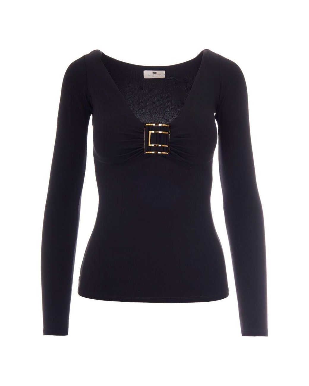 Elisabetta Franchi Blue V-Necked Sweater