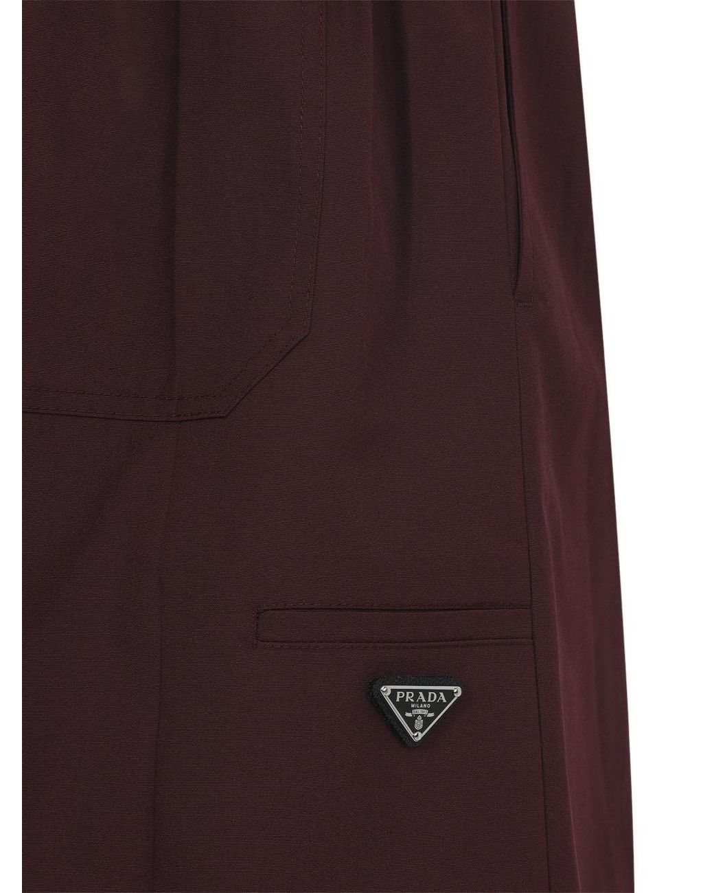 Prada Purple Cotton Blend Midi Skirt