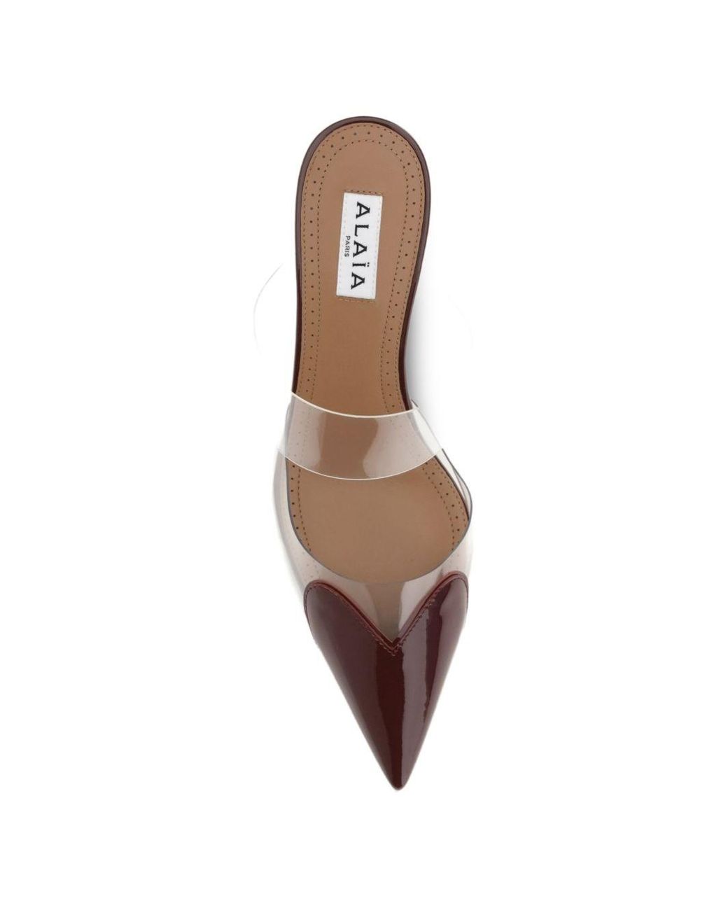 Alaïa Brown Le Coeur Wedge Mules