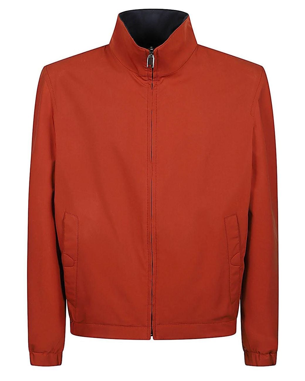 Brioni Red Silk Blouson Jacket for men