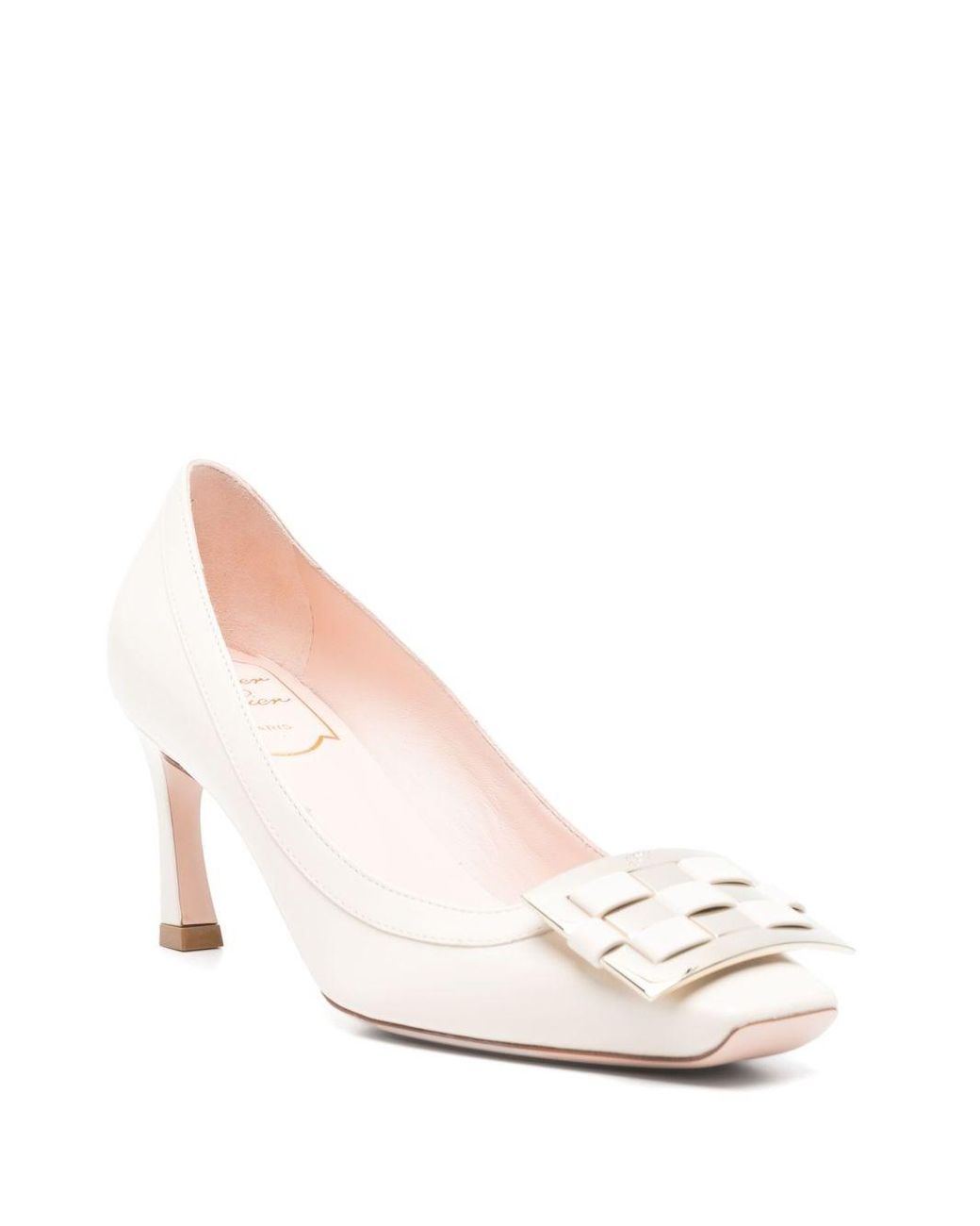 Roger Vivier Pink Trompette Leather Pumps