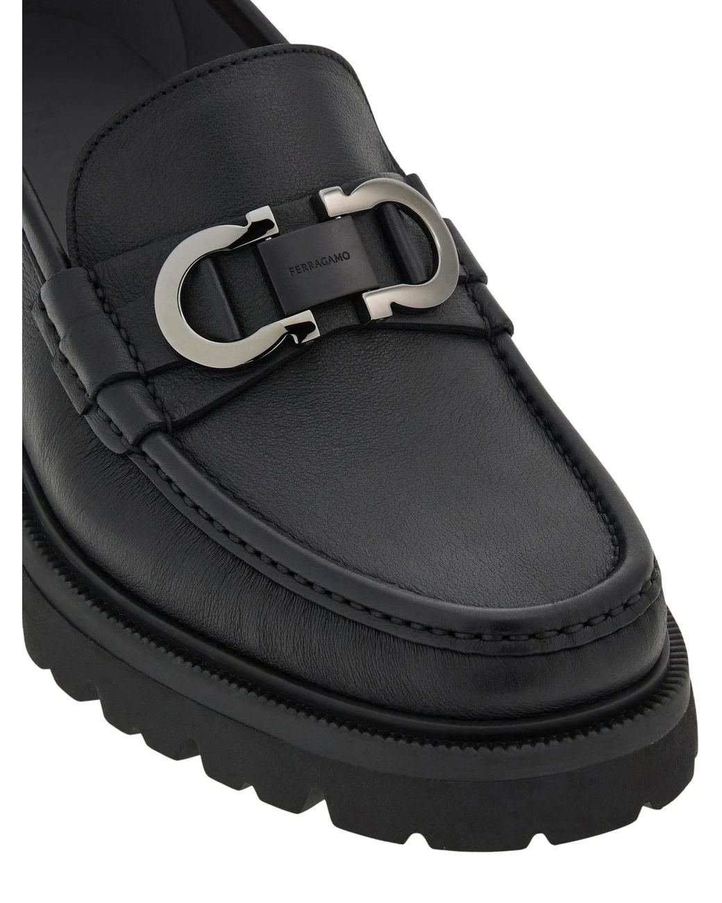 Ferragamo Black Cocoon Loafer for men