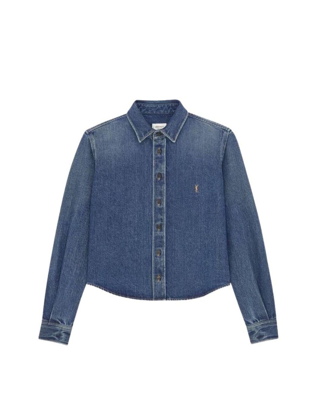Saint Laurent Blue Denim Cotton Shirt