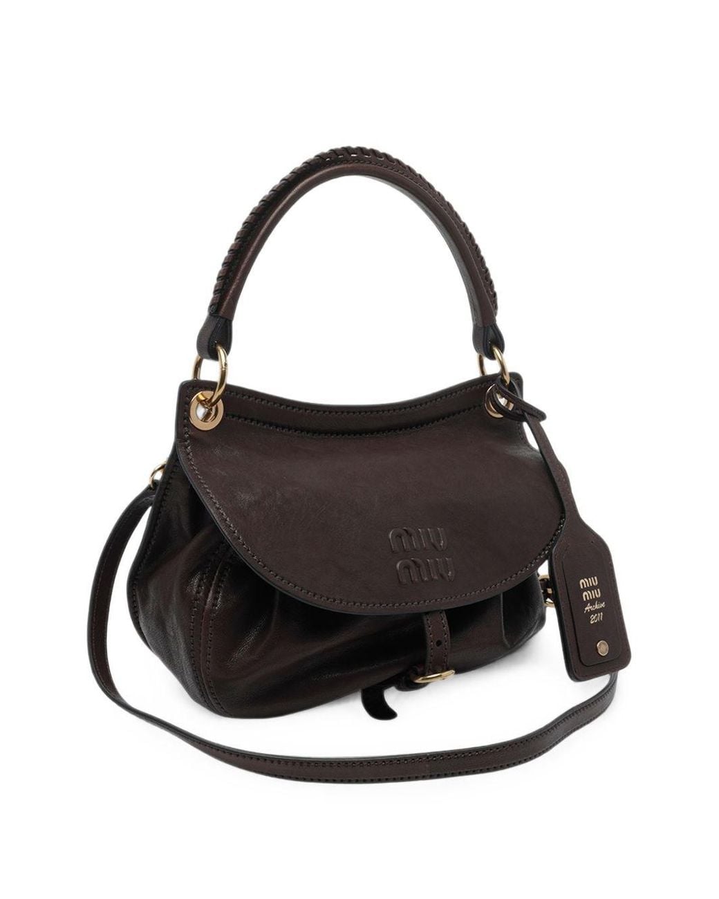 Miu Miu Black Rendez-Vous Small Leather Handbag