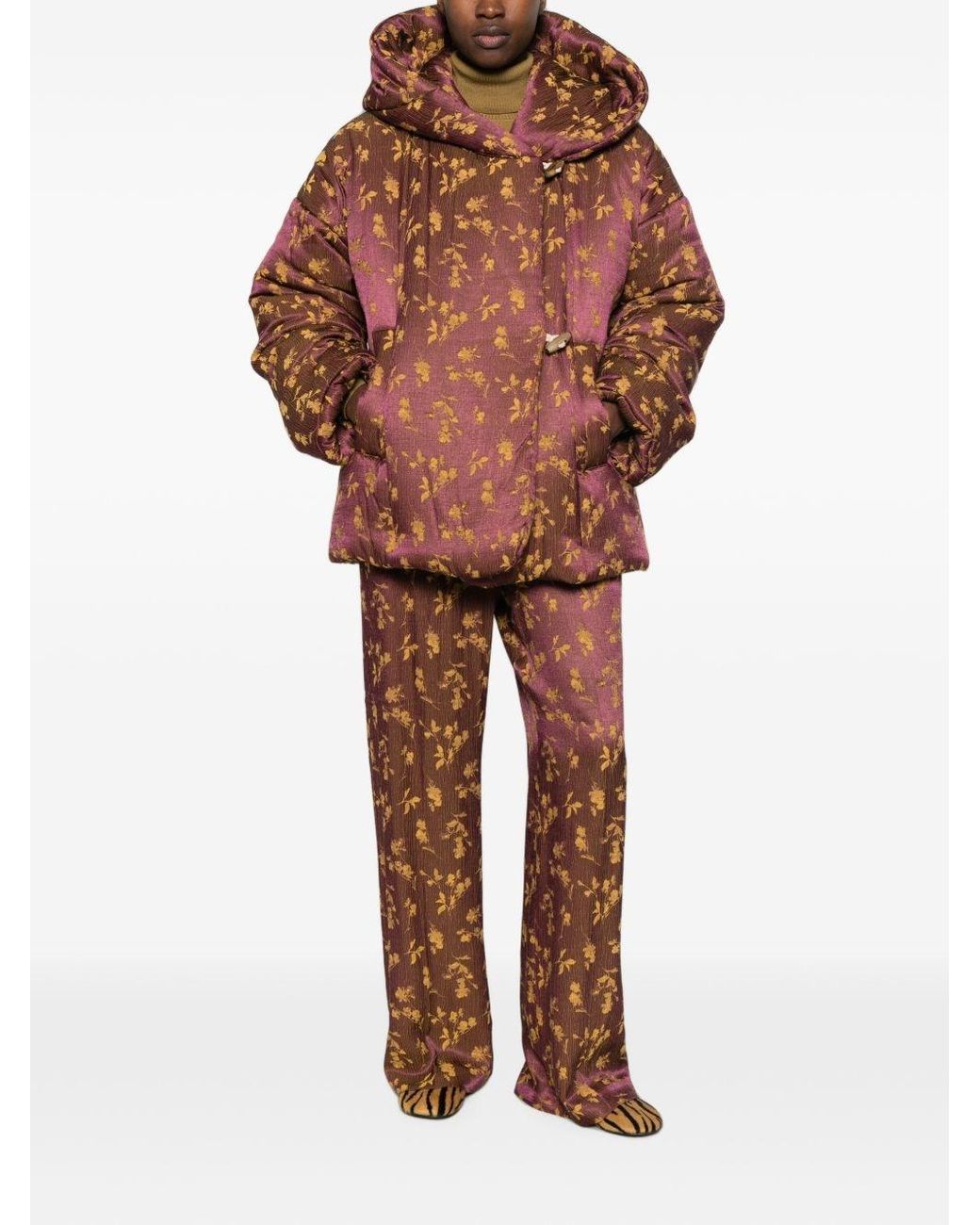 Dries Van Noten Brown Vacali Printed Jacket