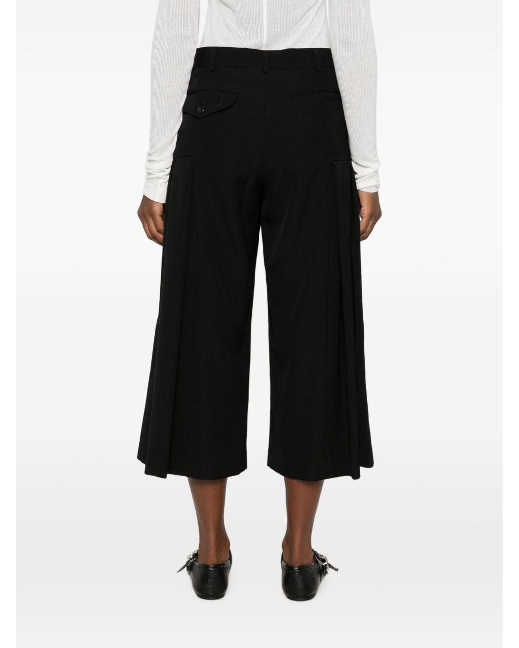 Comme des Garçons Black Wool Wide-Leg Trousers
