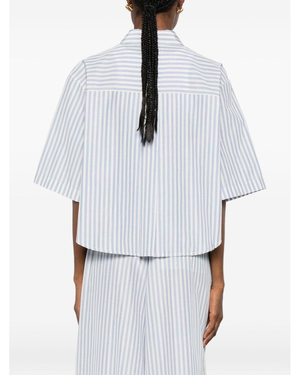Forte_forte White Cotton Blend Boxy Shirt
