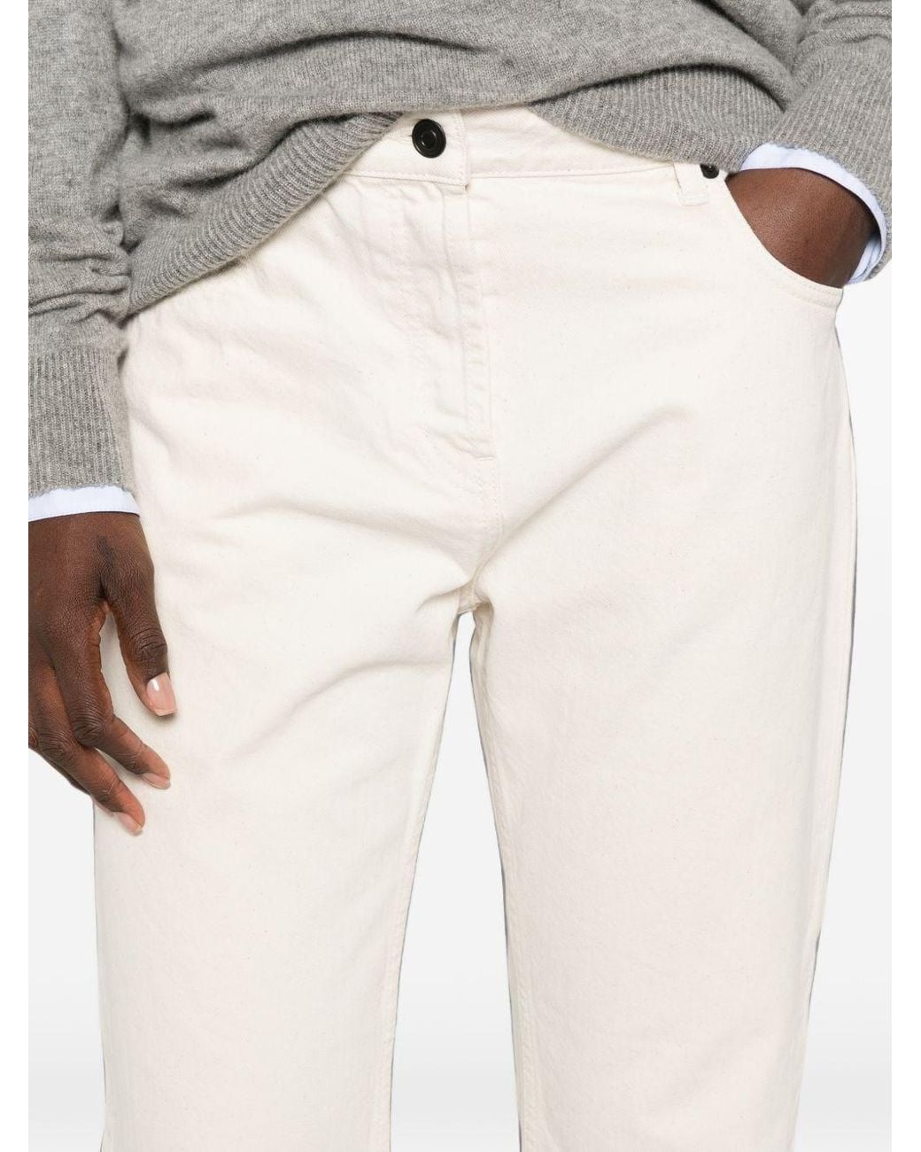The Row White Riaco Cotton Jeans