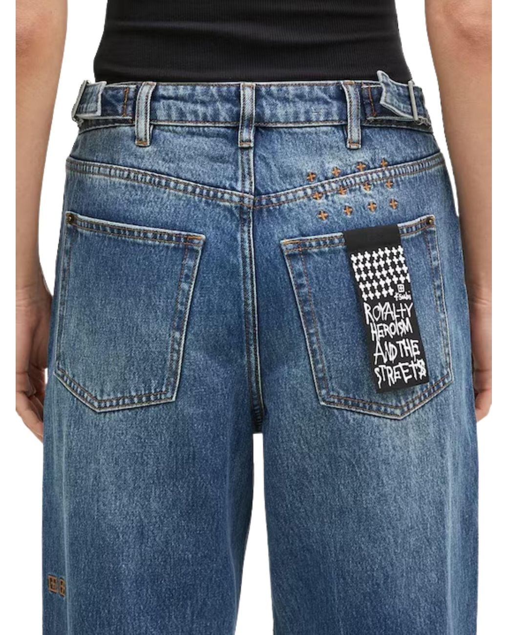 Ksubi Blue Straight High Rise Jeans