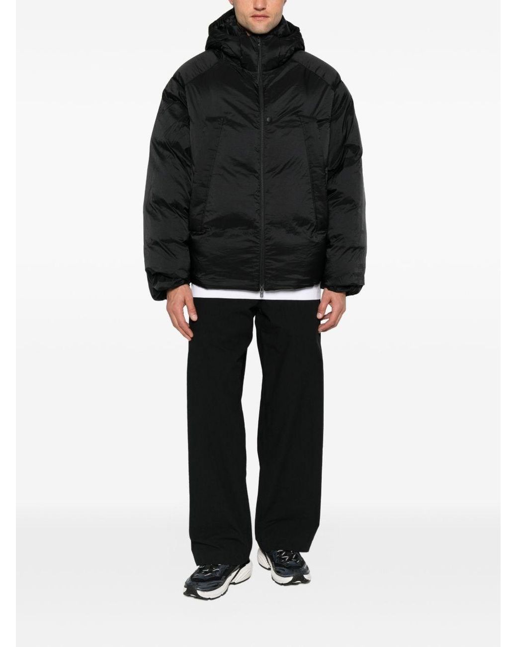 Y-3 Black Puffer Down Jacket for men