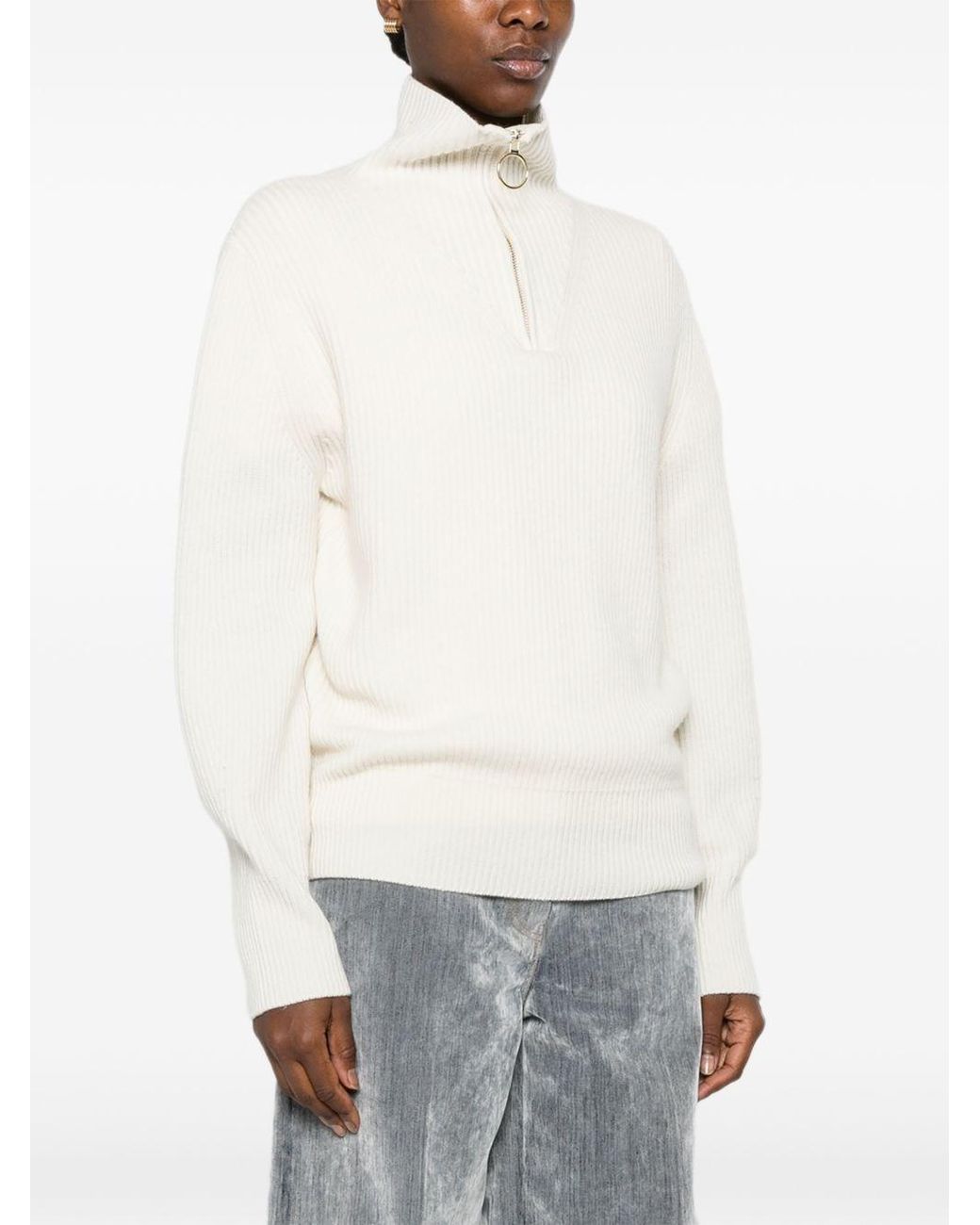 Forte_forte White Wool And Cashmere Sweater