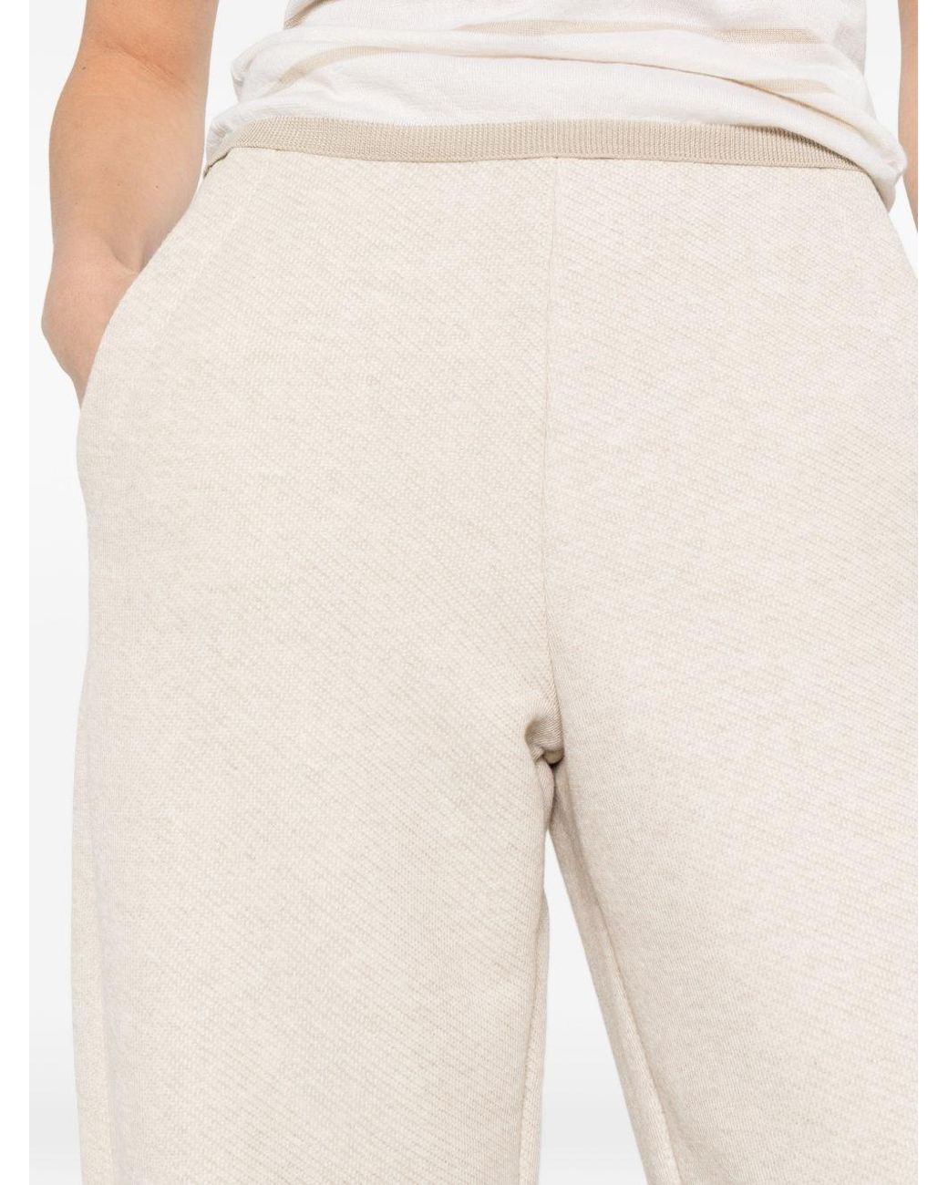 Max Mara White Cotton Sweatpants