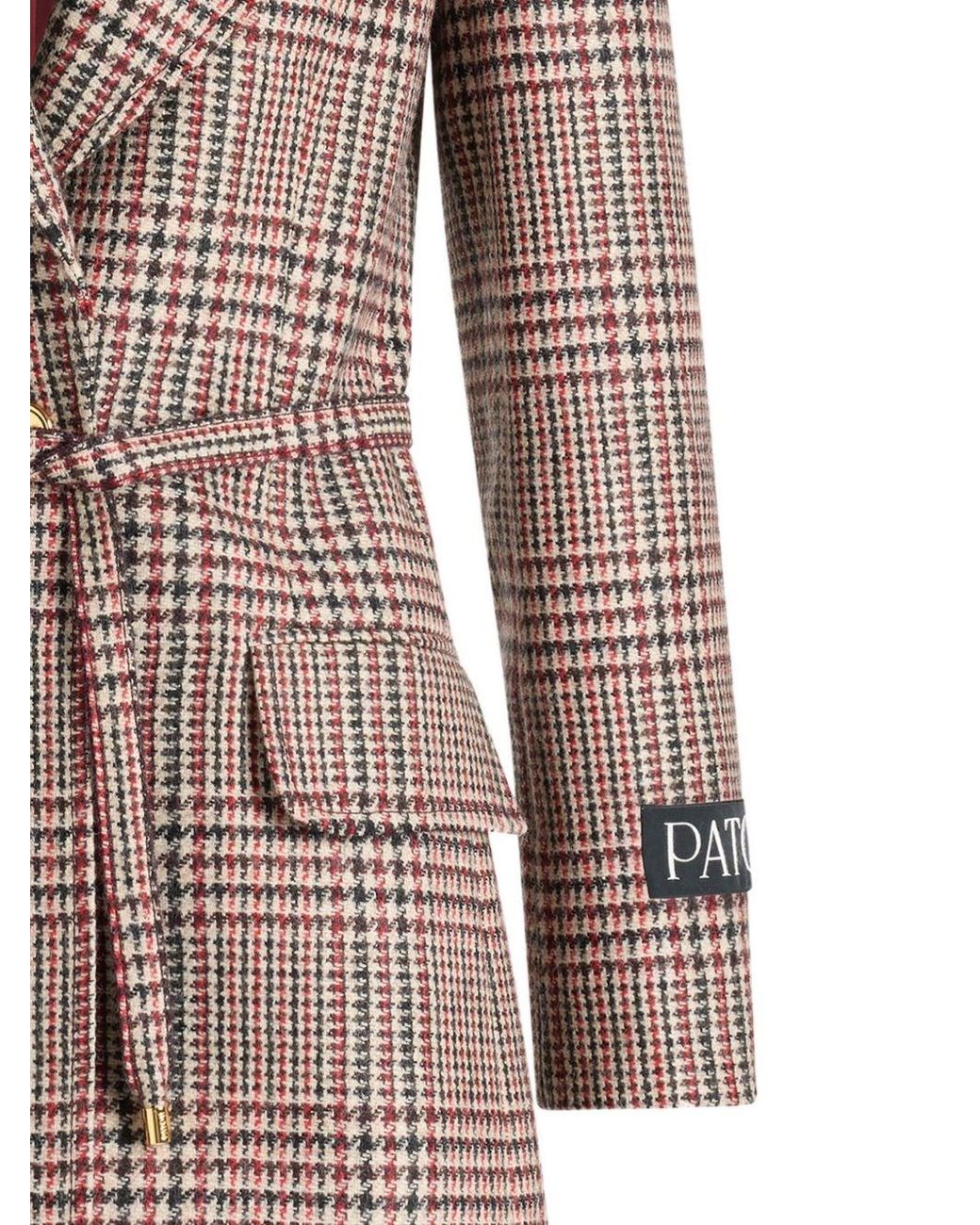Patou Brown Jqacket With Belt And Pockets