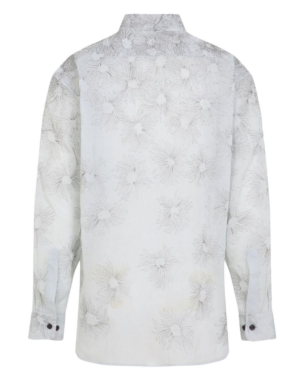 Dries Van Noten Gray Light Cotton Shirt for men