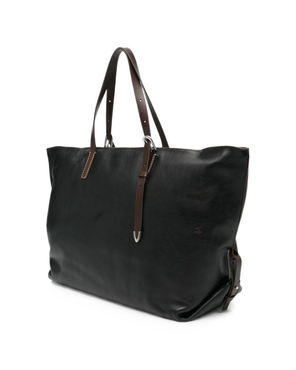 Paul Smith Black Leather Duffle Bag for men