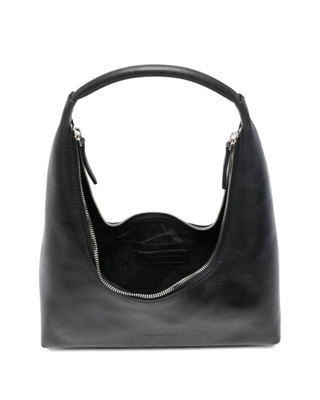 MARGE SHERWOOD Black Leather Hobo Bag