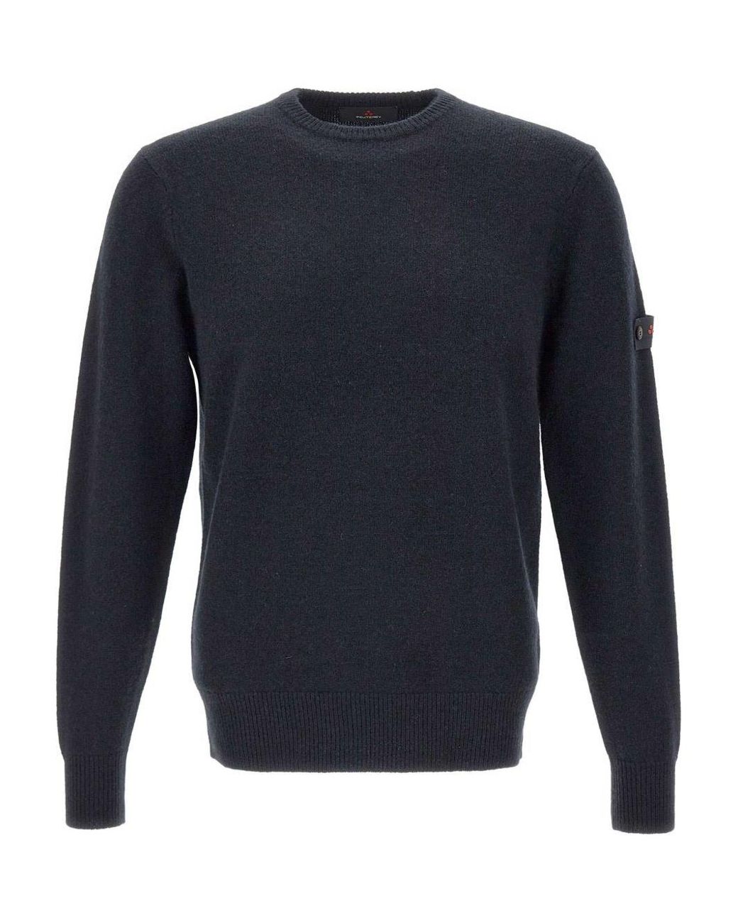 Peuterey Black Yak Wool Blend Sweater With Logo for men