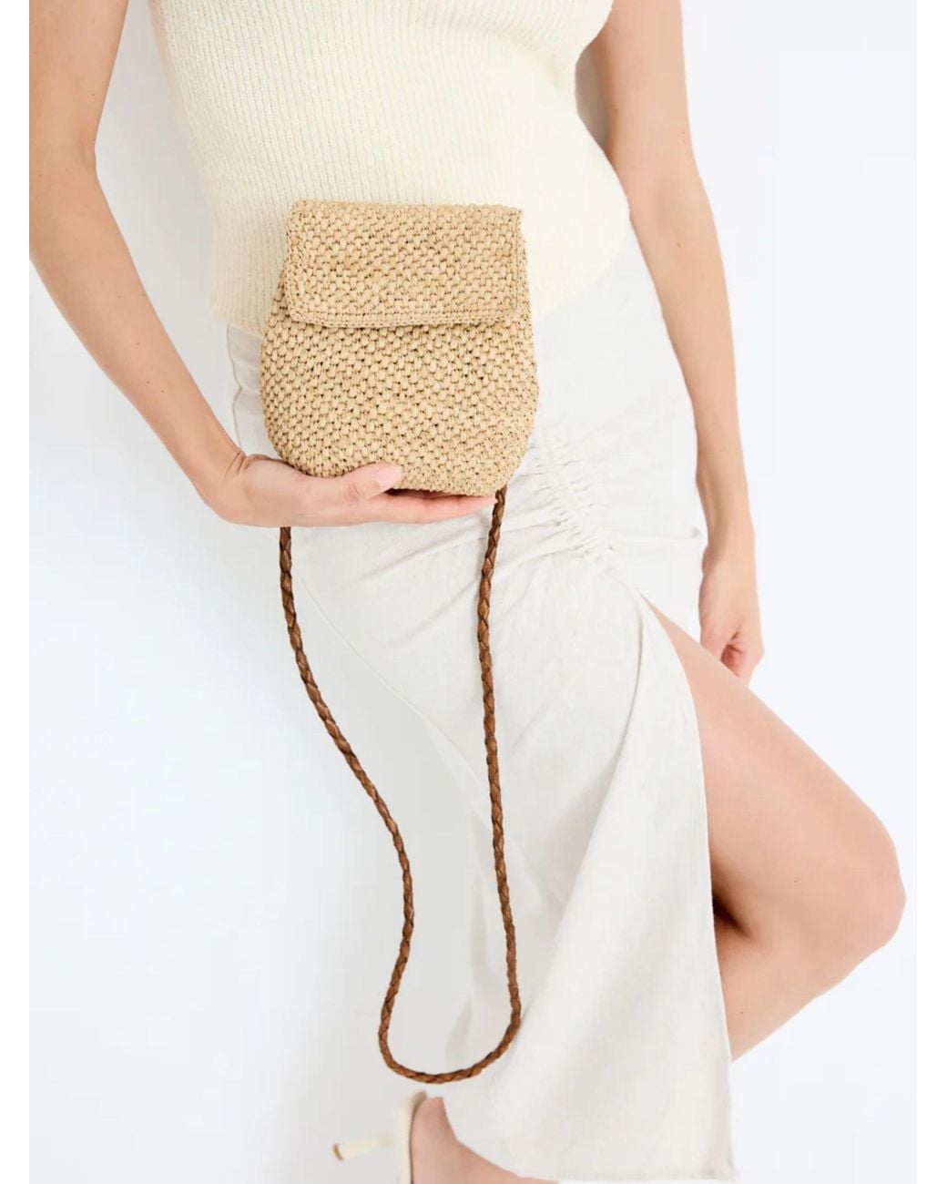 IBELIV Natural Zaz Raffia Backpack