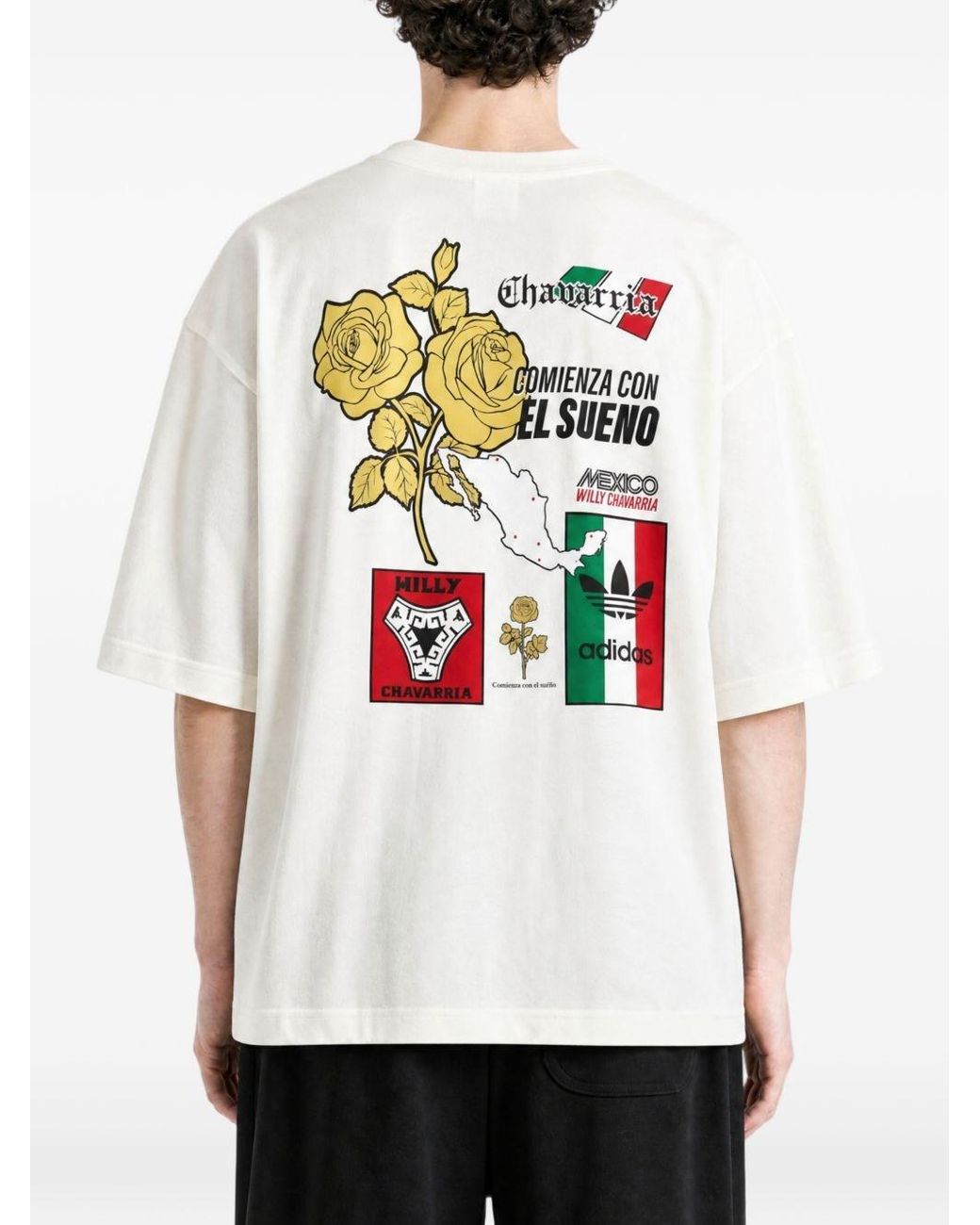 ADIDAS X WILLY CHAVARRIA White Printed Cotton T-Shirt for men