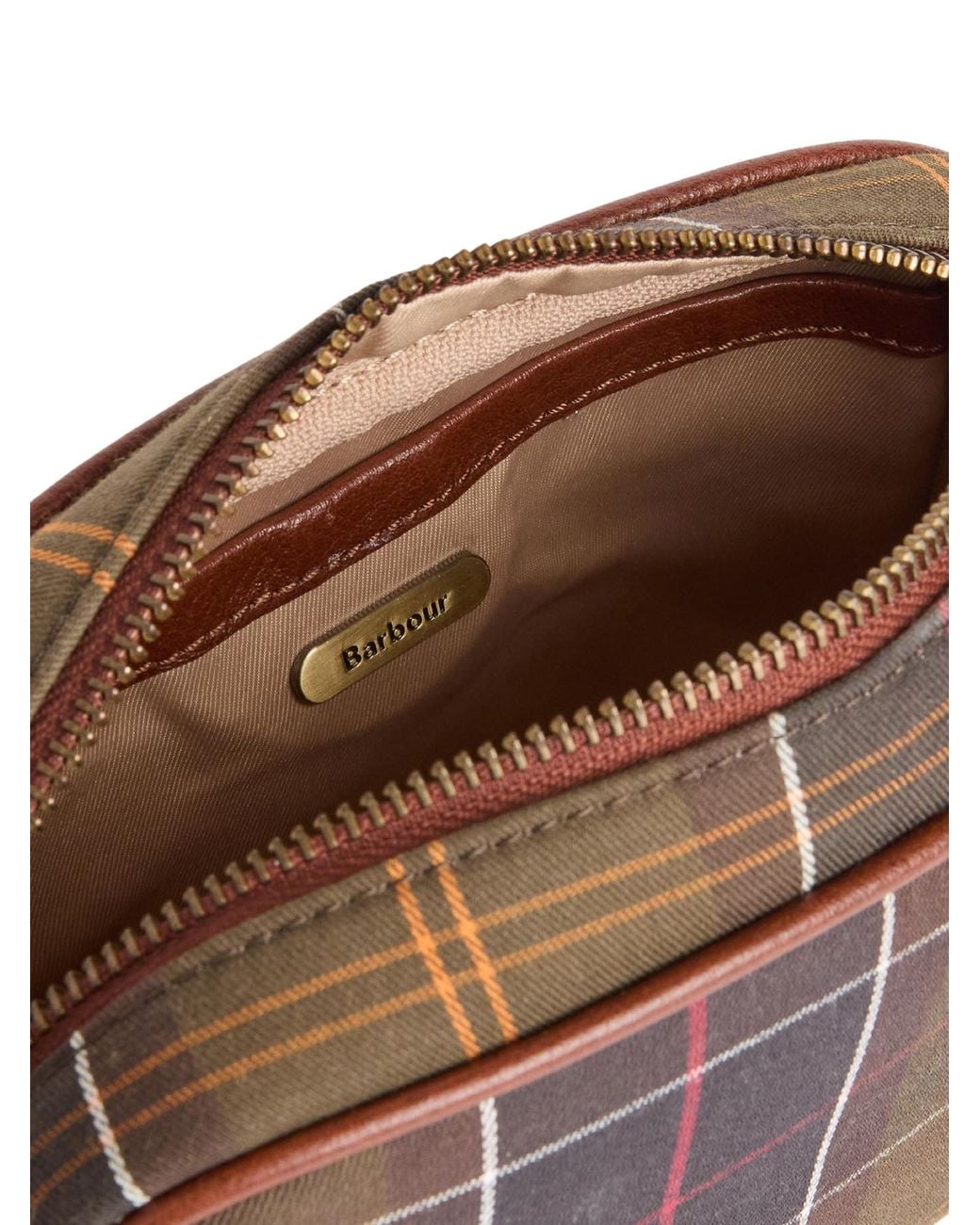 Barbour Brown Daphne Mini Tartan Crossbody Bag for men