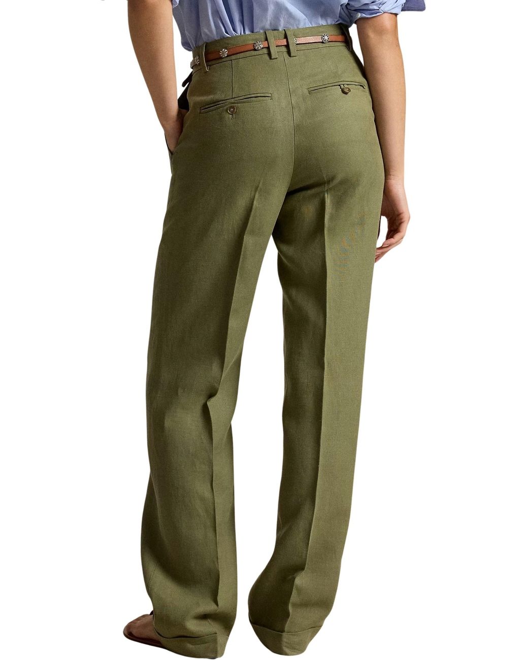 Polo Ralph Lauren Green Relaxed Straight Trousers
