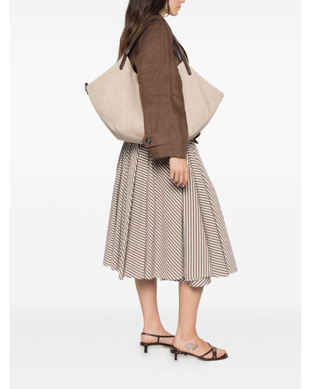 Brunello Cucinelli Natural Cotton Blend Tote Bag