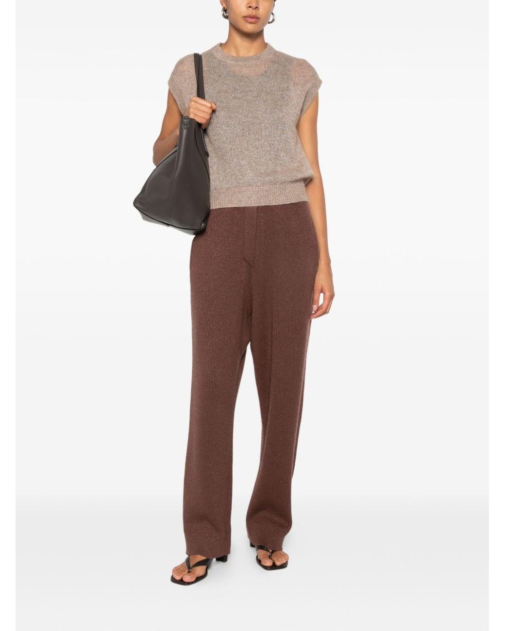 Brunello Cucinelli Brown Cashmere Trousers