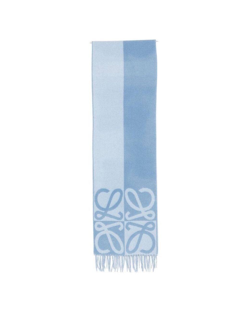 Loewe Blue Anagram Wool And Cashmere Scarf