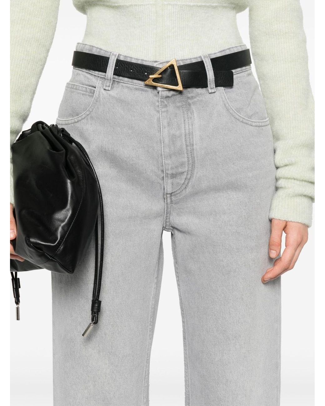Bottega Veneta Gray Slim Denim Cotton Jeans