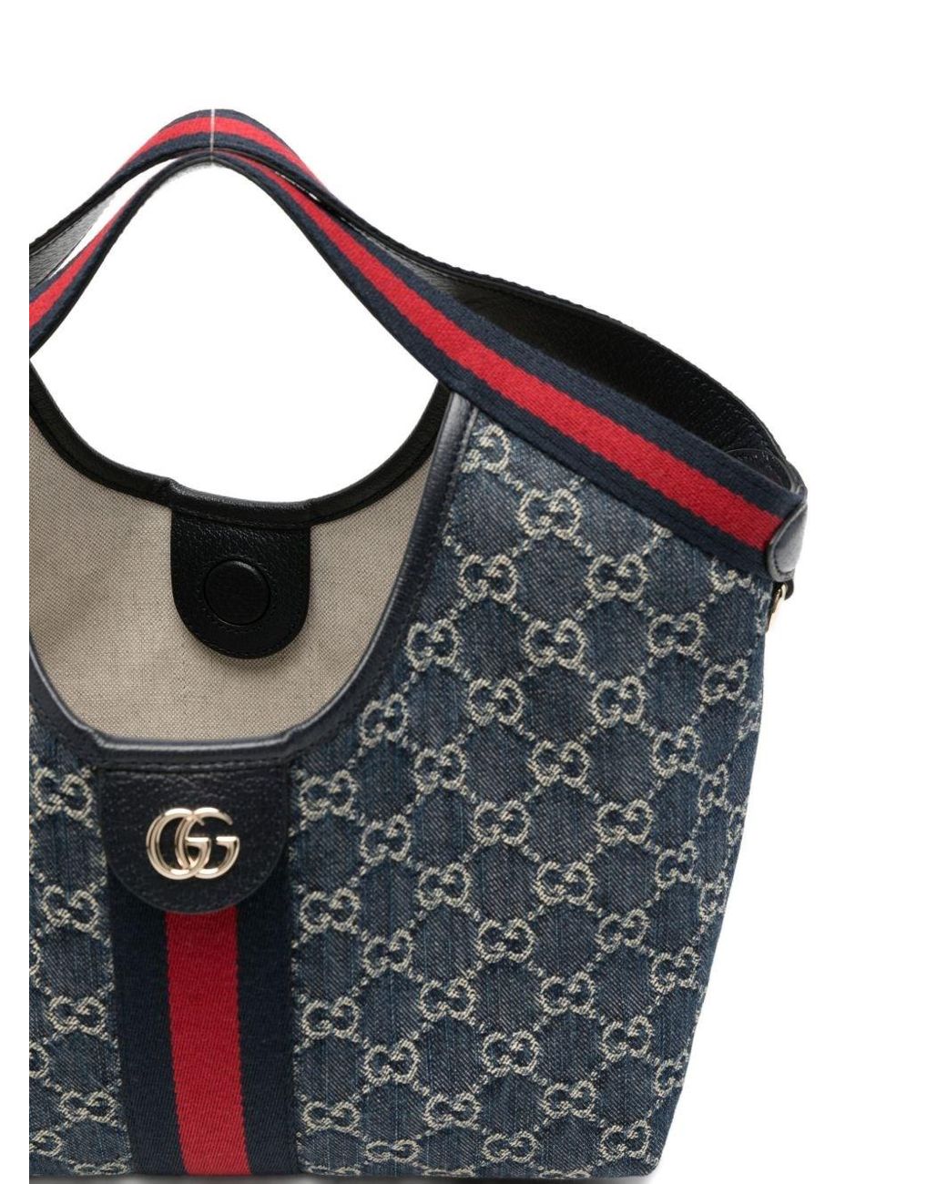 Gucci Blue Giglio Small Tote Bag