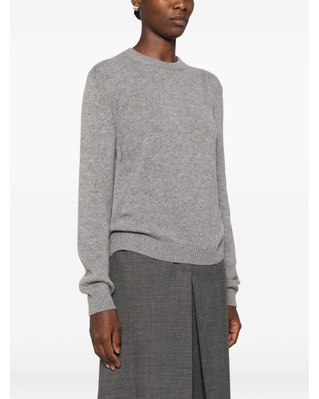 Prada Gray Cashmere Crewneck Sweater