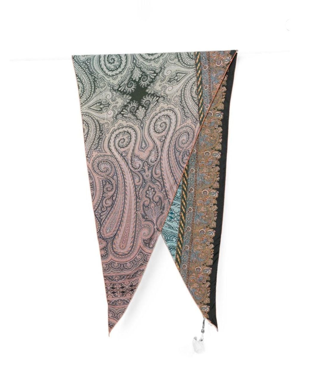 Pierre Louis Mascia Gray Printed Silk Scarf