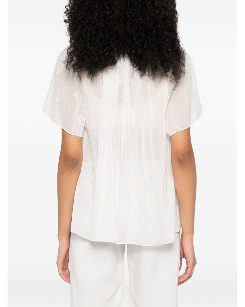 Forte_forte White Embroidered Cotton Shirt