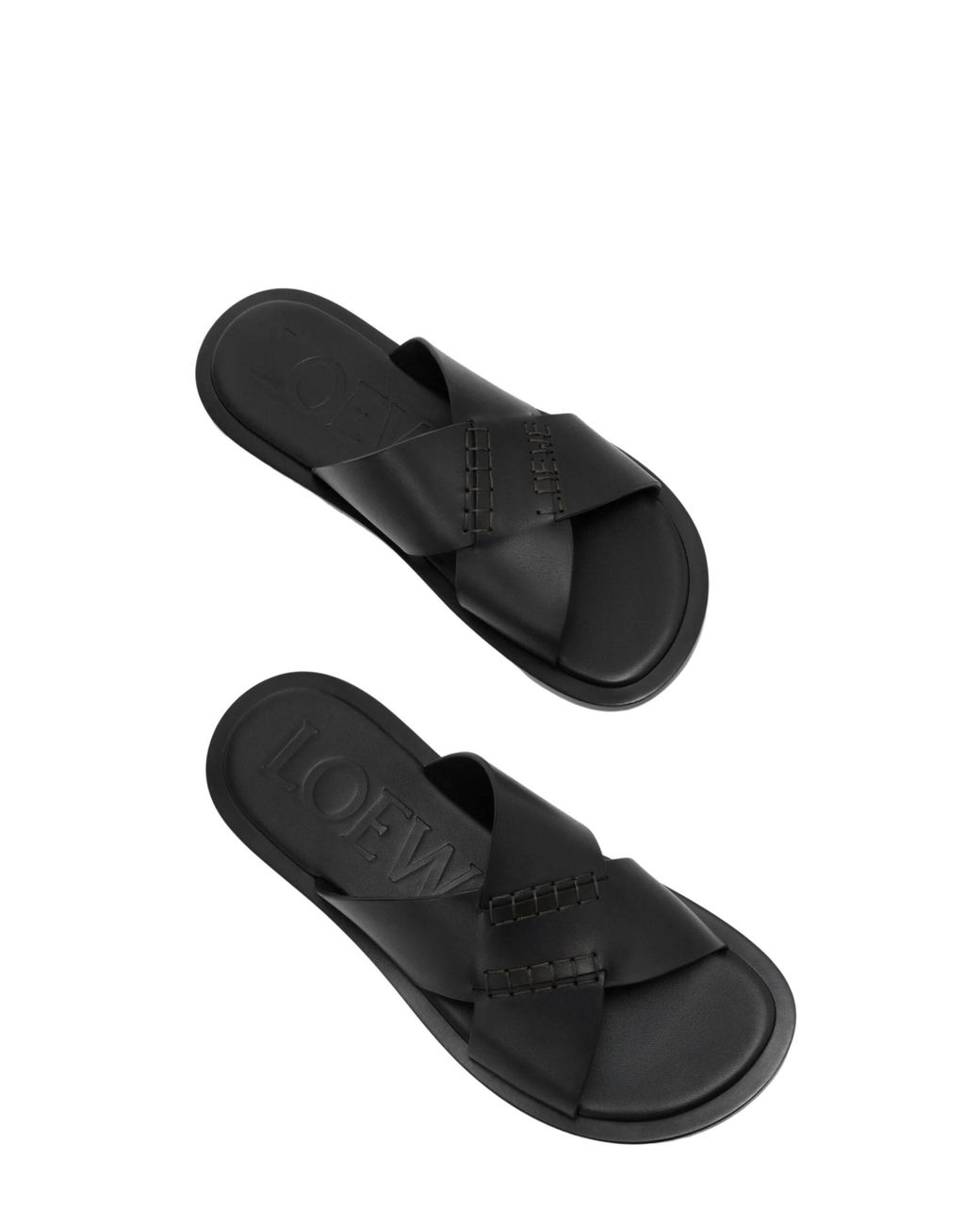 Loewe Black Cutout Sandal for men