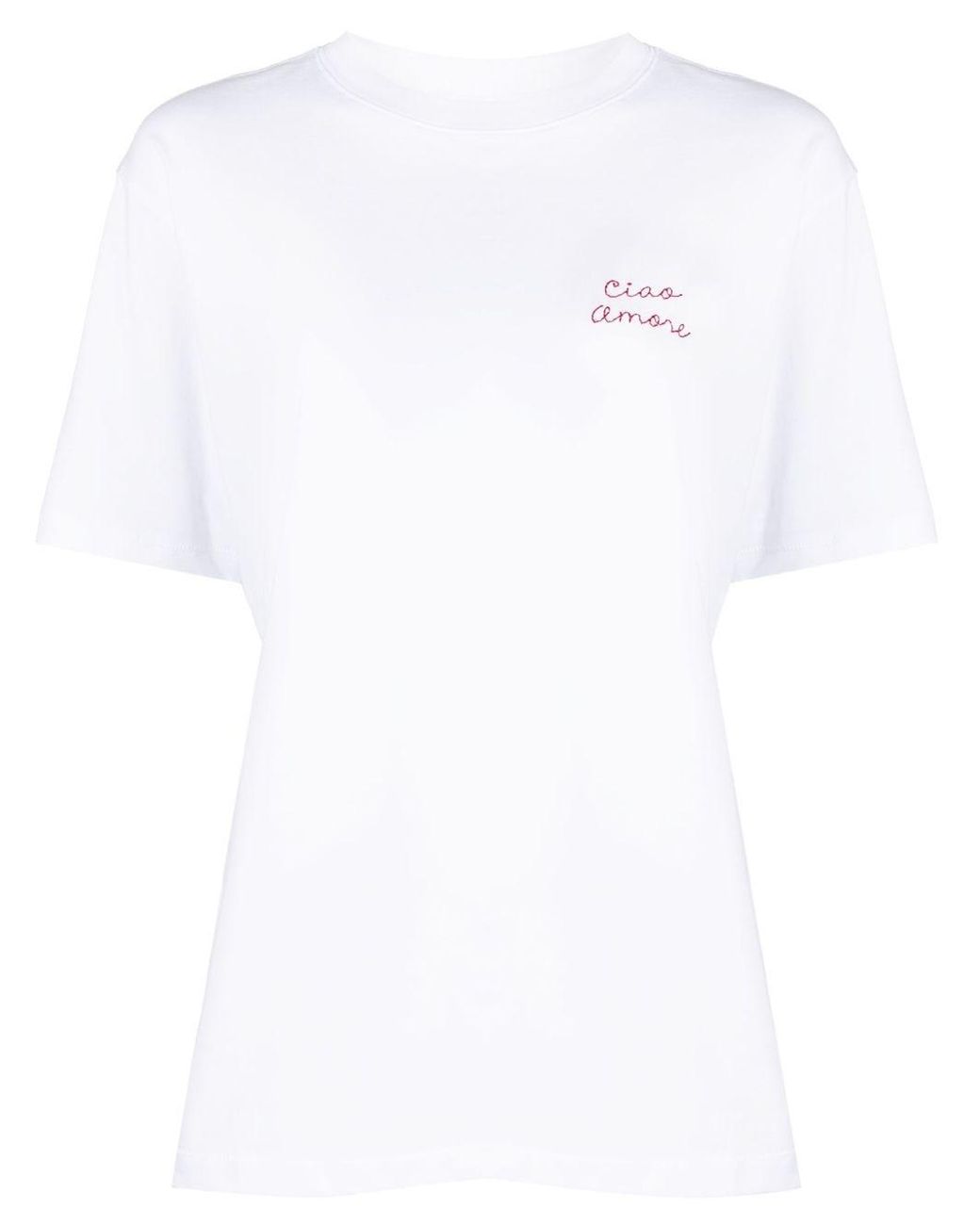 Giada Benincasa White T-Shirt Ciao Amore