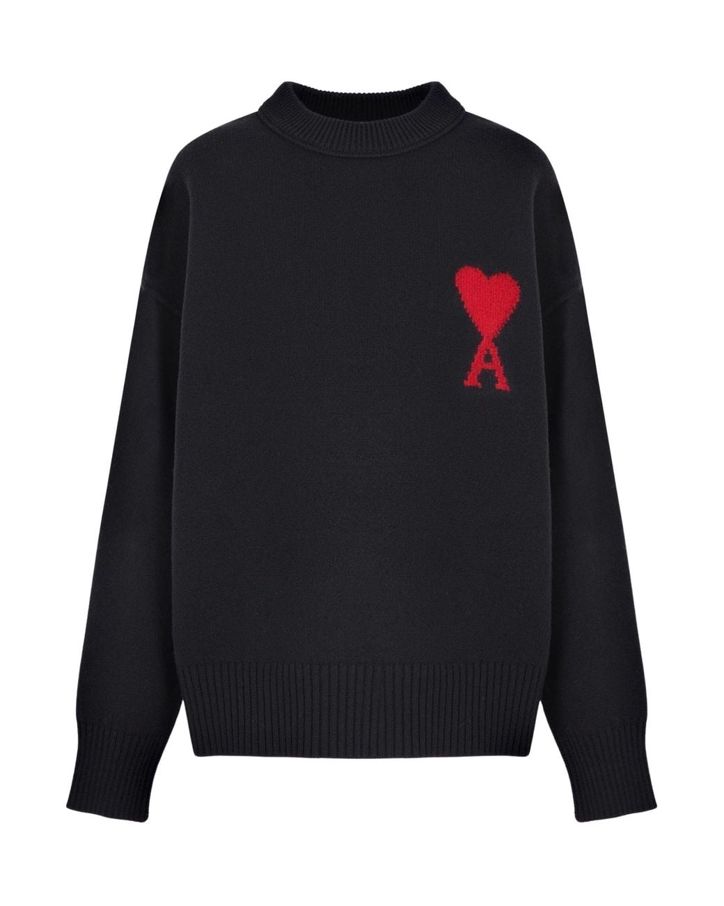 AMI Blue Ami De Coeur Wool Sweater for men