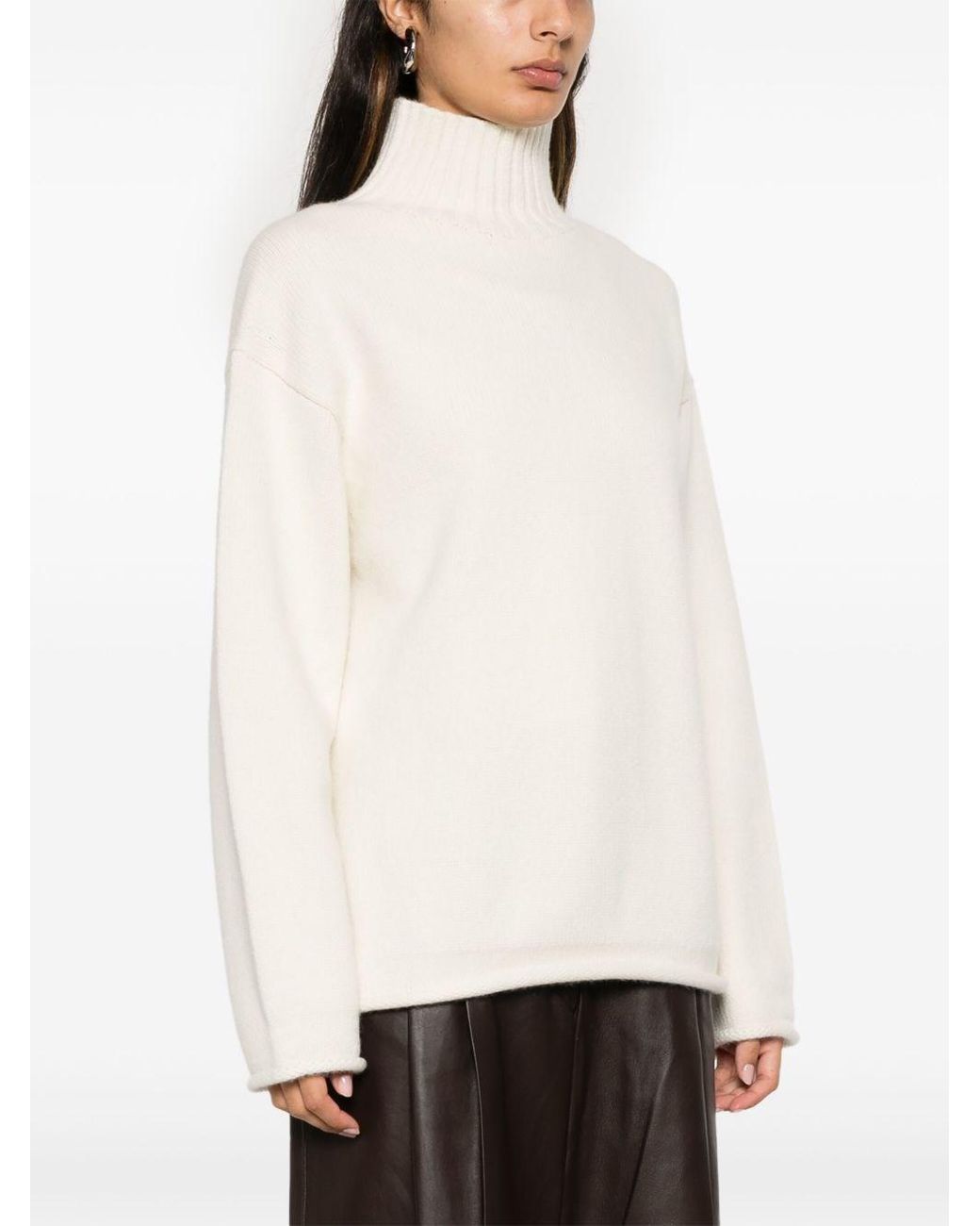 Bottega Veneta White Wool Jumper