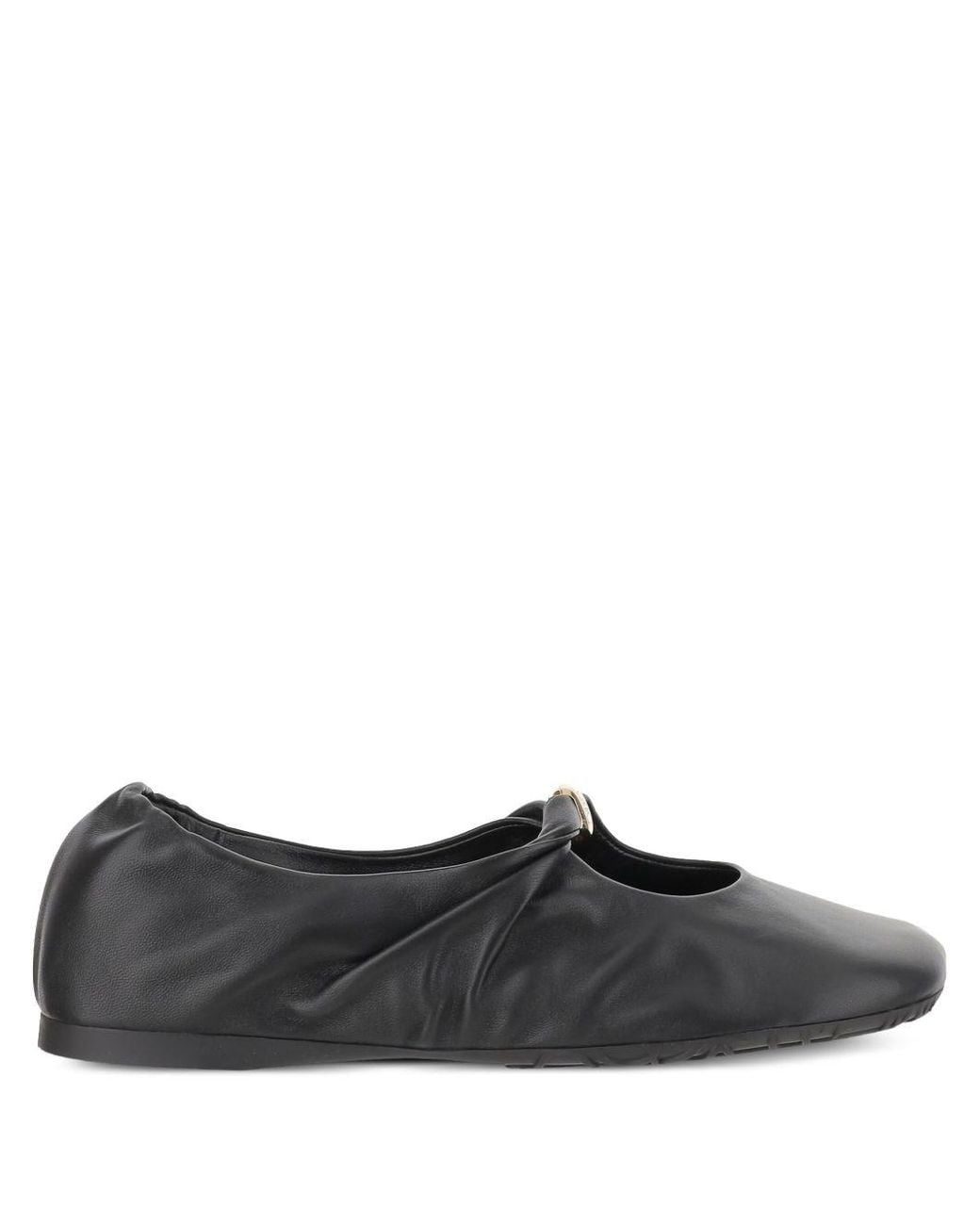 Loewe Black Pebble Leather Ballets
