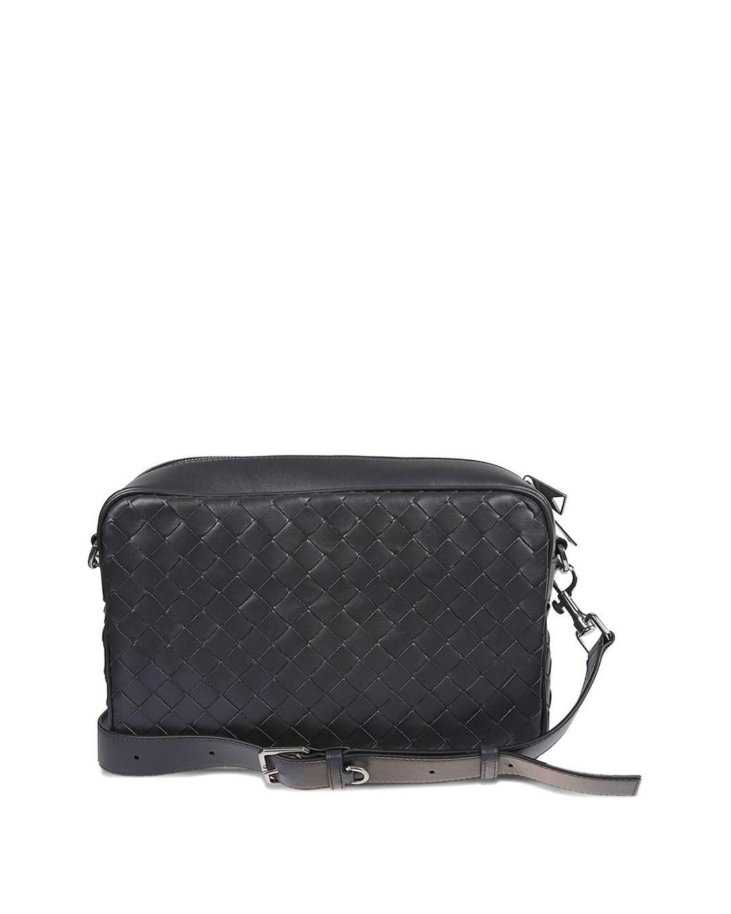 Bottega Veneta Black Braided Camera Bag for men