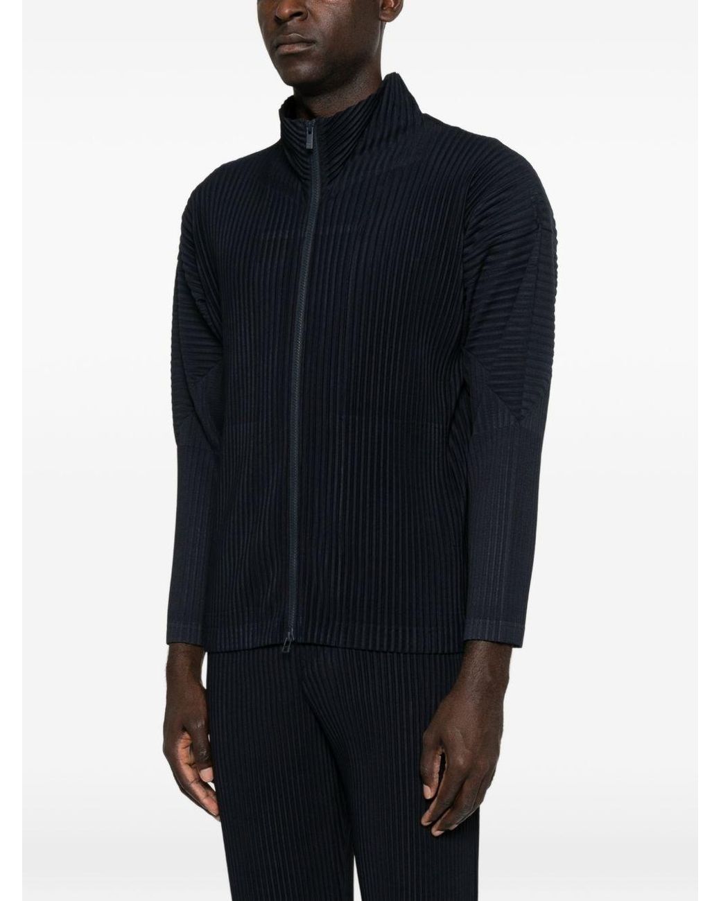 Homme Plissé Issey Miyake Blue Pleated Shirt for men
