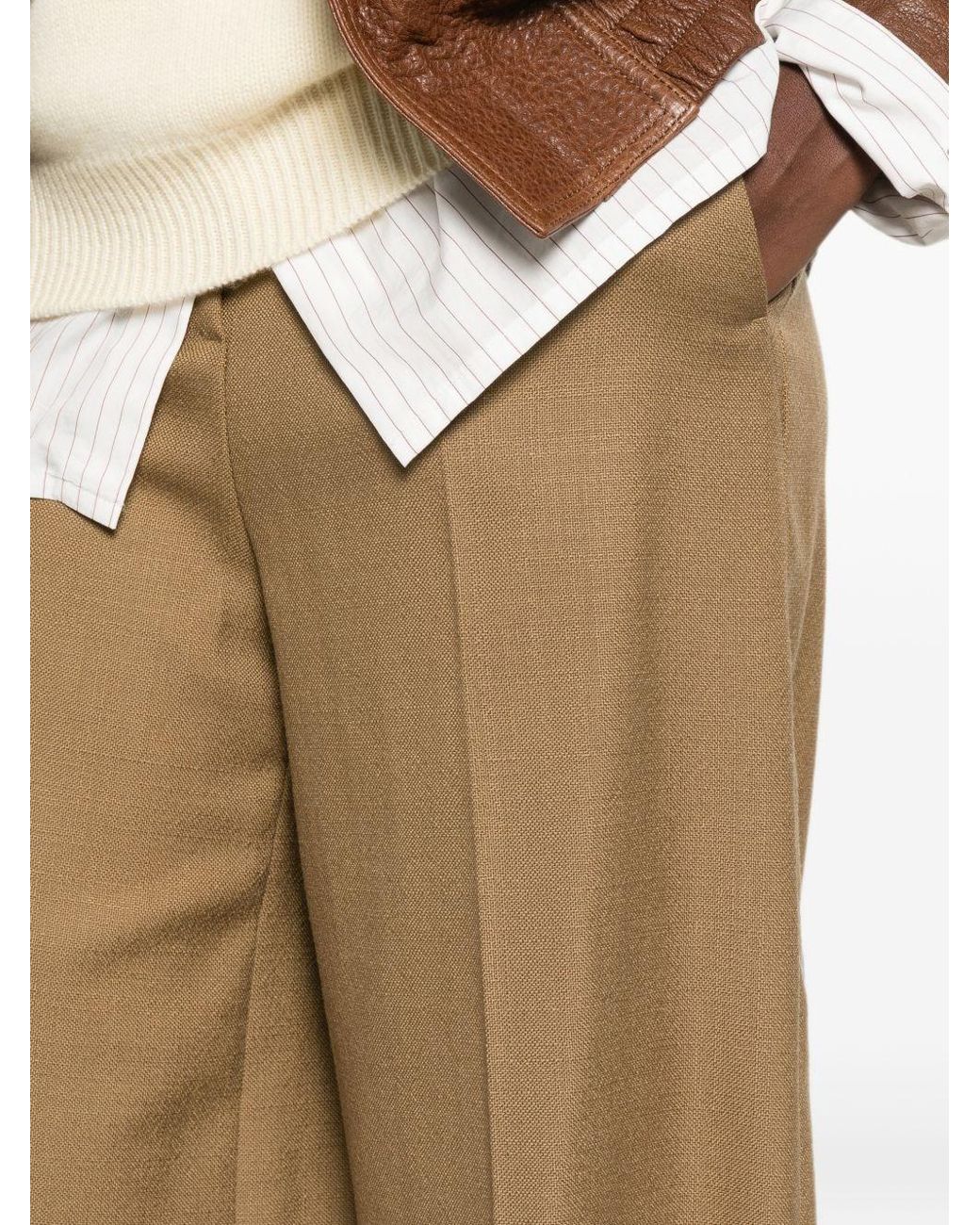 Max Mara Natural Wool Bermuda Shorts