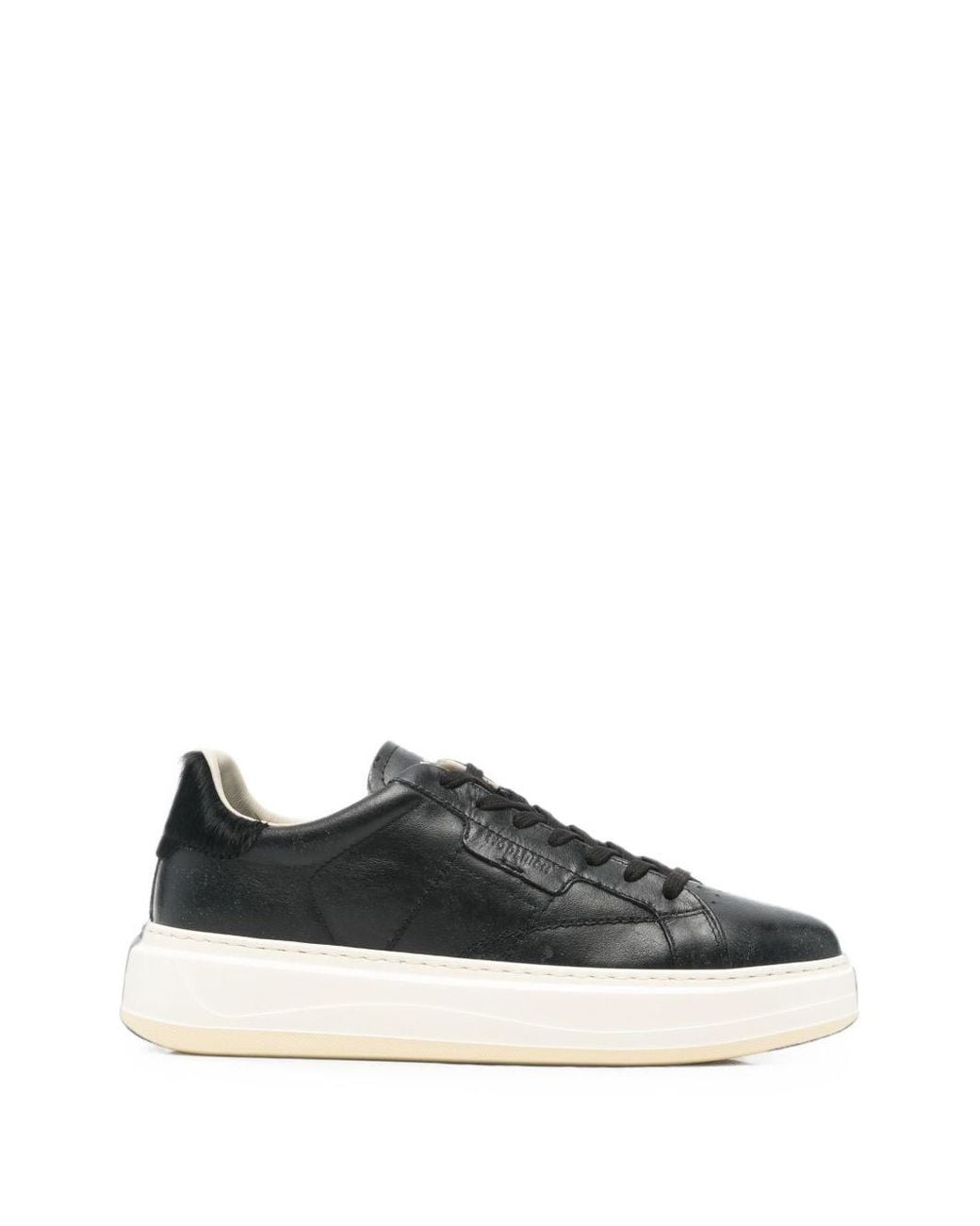 Woolrich Black Leather Sneakers