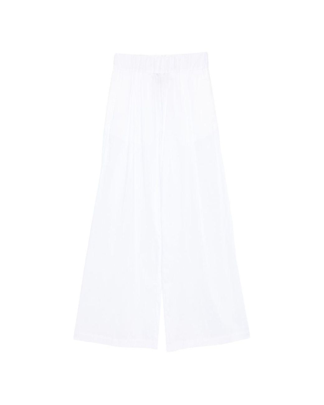 Semicouture White Jhonny Cotton Trousers