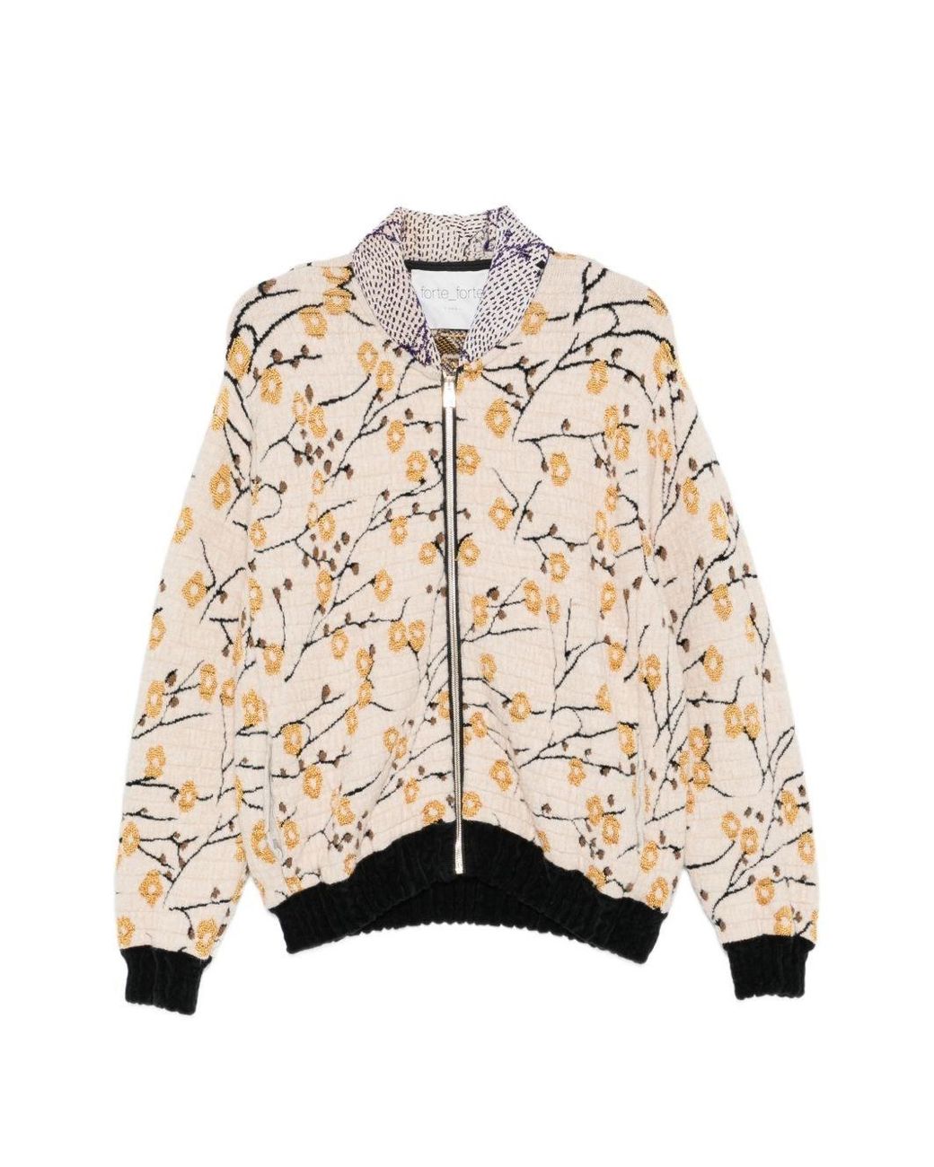 Forte_forte Natural Jacquard Bomber Jacket