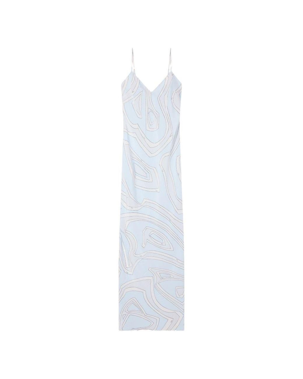 Emilio Pucci White Labirinto-Print Crêpe De Chine Dress