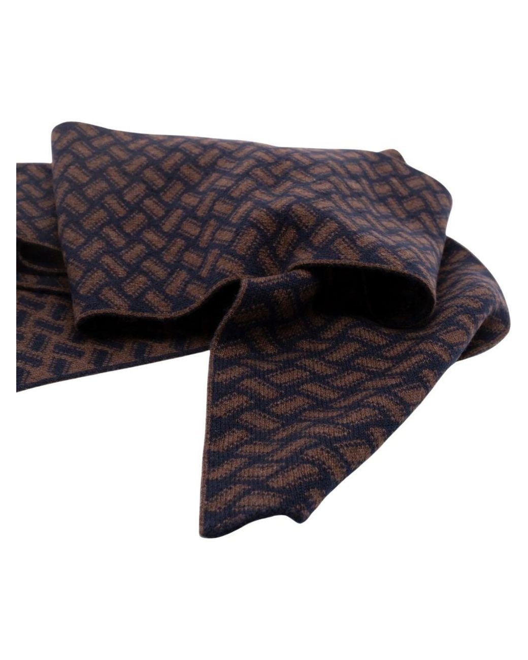 Drumohr Blue Biscottino Scarf By for men